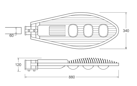 LED โคมไฟถนน