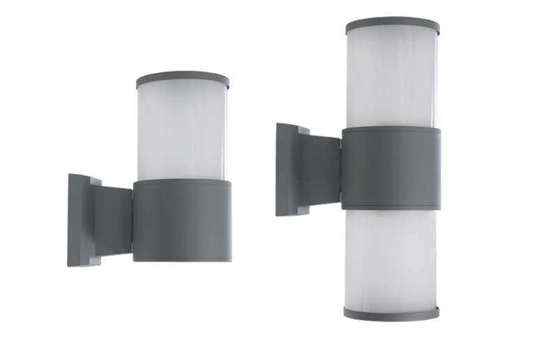 Wallmount:  Cylinder Shaped Opal Glass